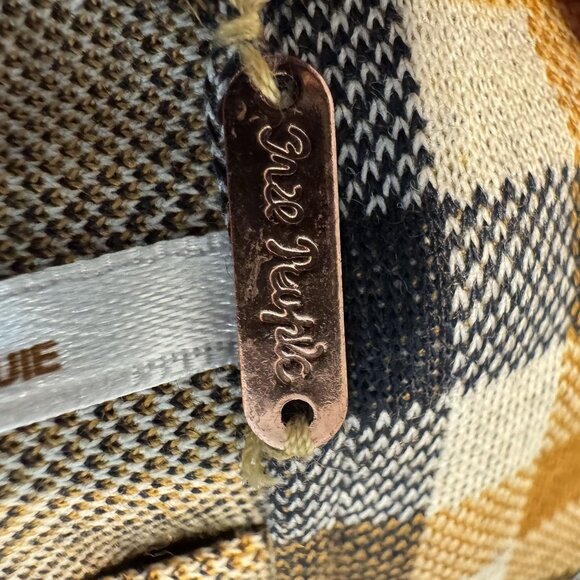 NWT Free People Honey Gold Plaid Printed Mini Skirt Women's 0 - Picture 4 of 8